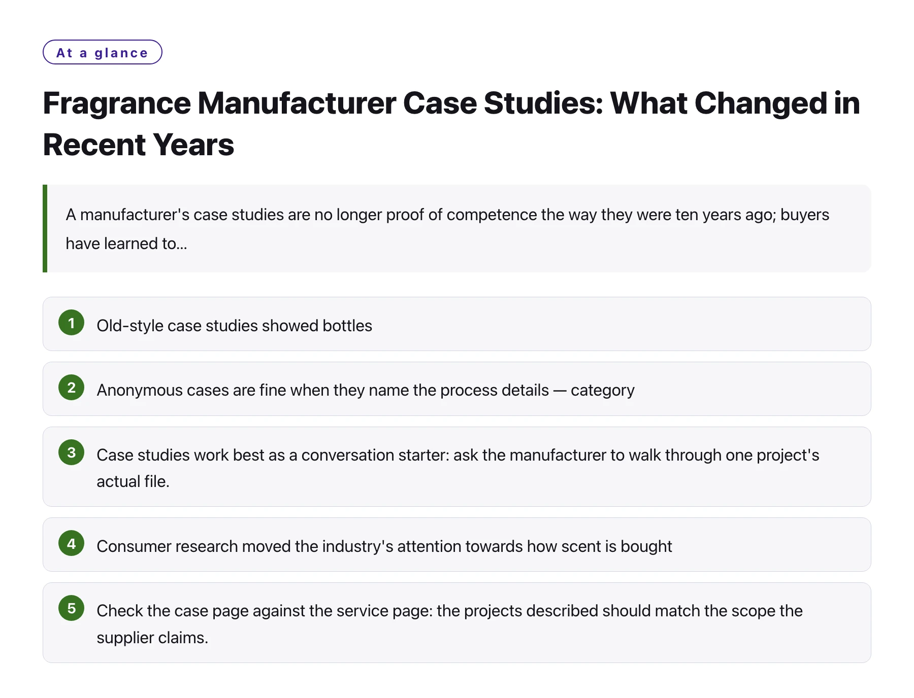Fragrance Manufacturer Case Studies: What Changed in Recent Years——全文要点速览